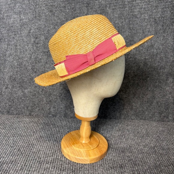 Borsalino Accessories - Borsalino Made in Italy Straw Fedora Hat Large Raffia Wide Brim Designer Womens